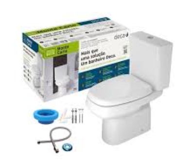 KIT VASO SANITARIO ACOPLADO DECA MONTE CARLO (2BOTAO) BRANCO
