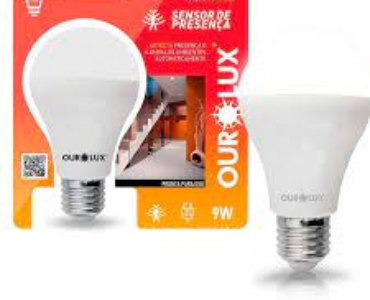 LAMPADA LED BULBO 9W 6500K COM SENSOR